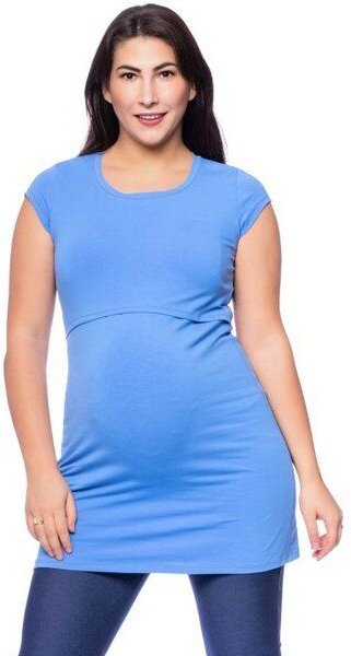 Milchshake 107 BASIC kurzarm Umstands- und Stillshirt extra lang aus Bio Baumwolle