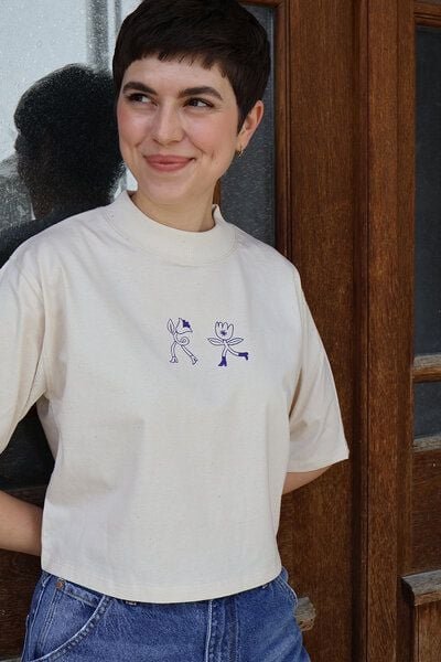 Kultgut Artdesign- Biofair- Flausch-Shirt im Boxistyle / HEY Summer!