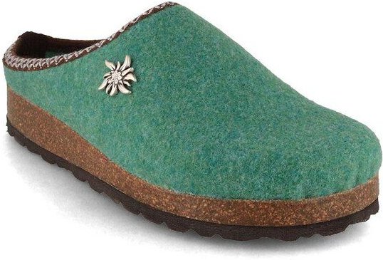 Tuffeln Vegane Damen Hausschuhe mit alpinem Charme und Kork-Latex Fußbett