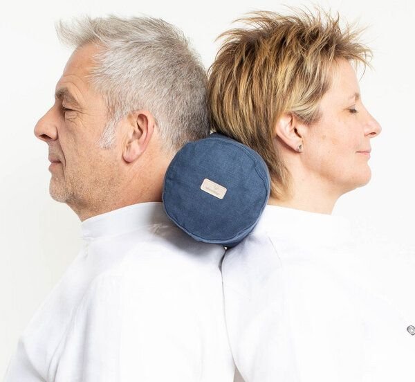 nahtur-design Nackenrolle mit Bezug aus 100% Leinen und Füllung mit Merinowolle oder Dinkelspelz