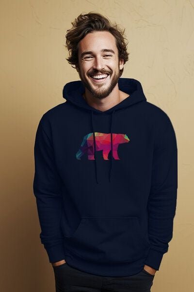 Kultgut Premium- Biofair - Weicher, flauschiger, hochwertiger Hoodie / Polarbär