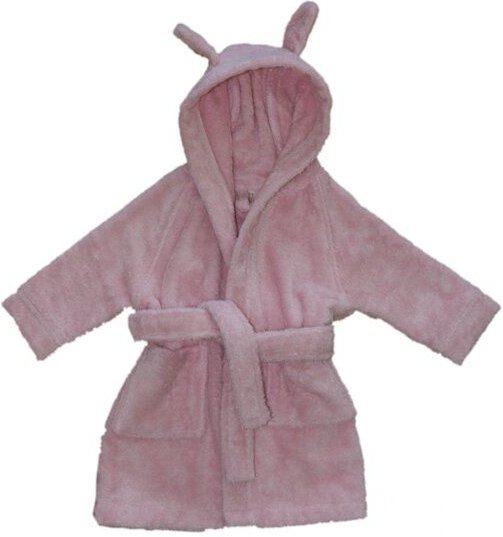 Leela Cotton Baby Kinder Bademantel mit Kapuze