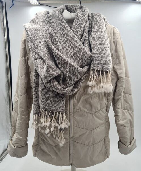 Frida Feeling Wollschal Diamant Muster (mit Fransen) - verschiedene Farben (65 * 200 cm)