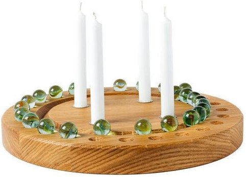 Thumbnail - klotzaufklotz Adventskalender und Adventskranz mit Baumkerzen