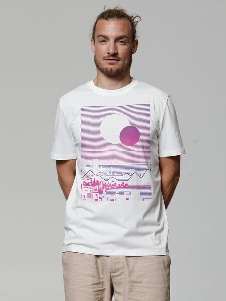 watapparel T-Shirt Unisex Sun and Moon Skyline