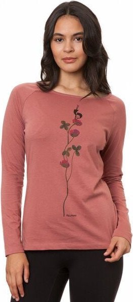 FellHerz Damen Raglan-Longsleeve Glücksklee canyan rose Bio Fair