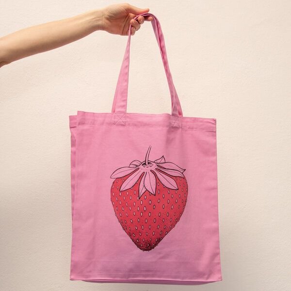Cmig Erdbeer Tasche / Jutebeutel
