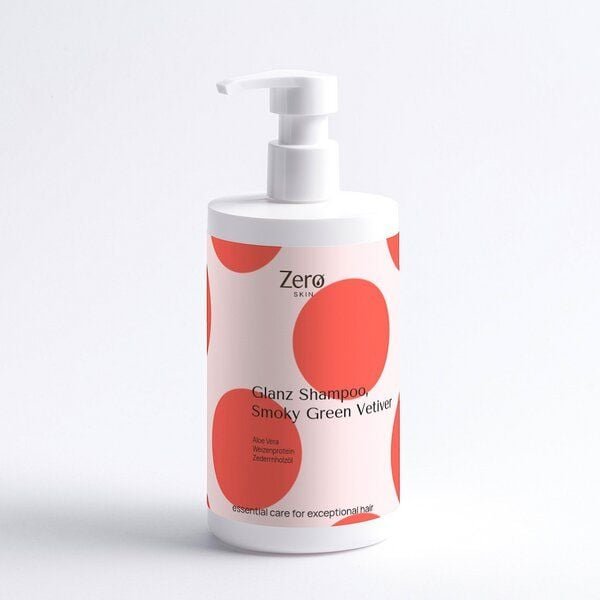Zero Skin Glanz Shampoo, Smoky Green Vetiver, mit Aloe Vera, Weizenprotein & Betaine - 400 ml