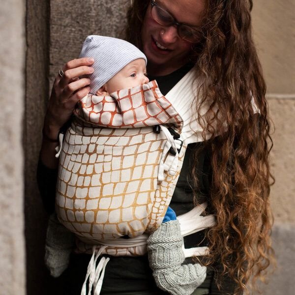 Hoppediz® Hoppediz Babygtrage Hop-Tye Advanced Darwin 100 % Bio Baumwolle