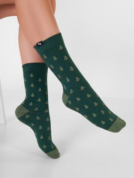 Natural Vibes Bäume Bunte Socken GOTS | Herren Damen Socken | Nature | Christmas | Trees | Cactus
