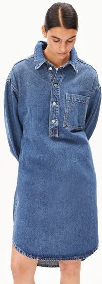 Thumbnail - ARMEDANGELS OVERSIZED DENIM Damen Jeanskleid aus Lyocell-Baumwoll-Mix