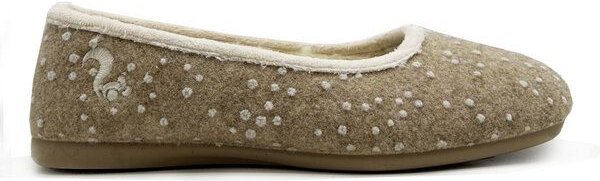 Veganer Hausschuh "thies ® Eco Snow Ballerina" aus weichem Wollfilz, zert. Bio-Baumwolle