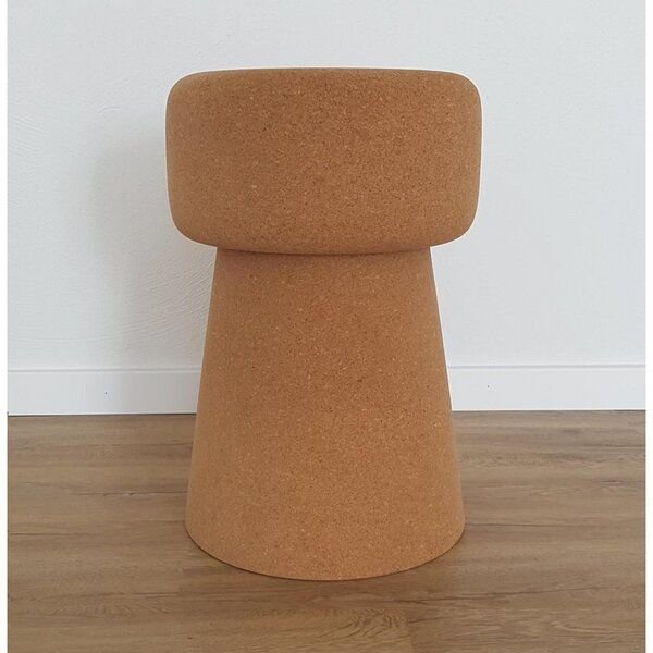 Kork-Deko Hocker oder Beistelltisch in der Form eines Sektkorkens