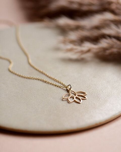 lille mus Kette 'Blütenblätter' 925 Silber / vergoldet