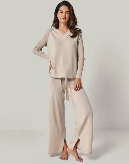 YOU LOOK PERFECT Merino Loungewear Set „Strickpullover Dorina & Strickhose Bailey"