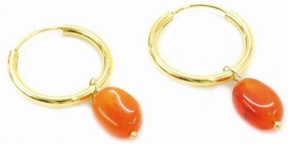 El Puente fair gehandelte Creolen, 925er Silber, vergoldet