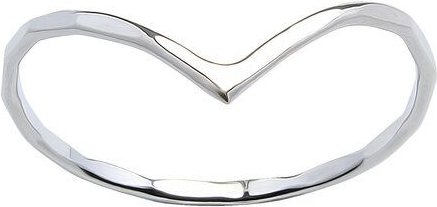 LUXAA Strukturierter Ring mit Dreieck - 925er Sterling Silber