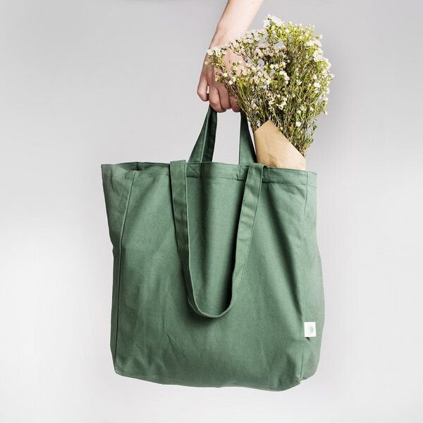 OMOM Einkaufstasche | Strandtasche | Tragetasche aus Bio-Baumwolle