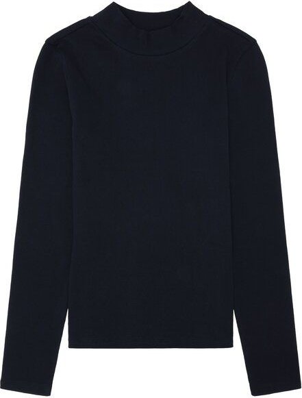 KnowledgeCotton Apparel Ripp-Longsleeve High Neck