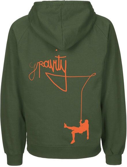 HANDGEDRUCKT "Gravity" Männer Hoody aus reiner Biobaumwolle (kbA)