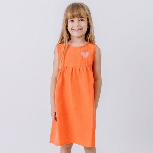 Walkiddy Coral Bloom-Sleeveless Dress