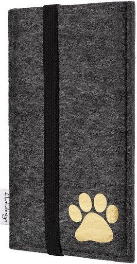 flat.design Handyhülle COIMBRA mit Pfote für Samsung Galaxy S-Serie - VEGAN - Filz