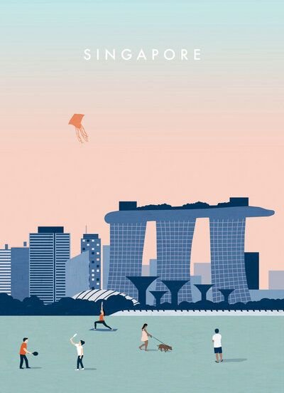 Photocircle Wandbild / Kunstdruck / Poster / Leinwand - Singapur