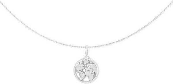 pakilia Silber Kette Weltkarte Fair-Trade und handmade
