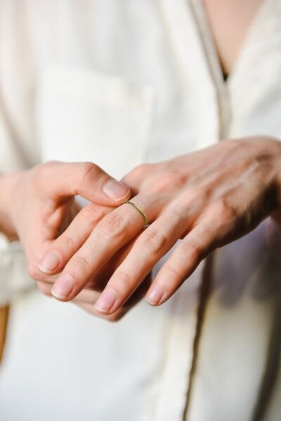 Jonathan Radetz Jewellery Ring REMEMBER, Gold 585, 14 karat, farbiger Diamant, Größe 48 - 60, Handmade