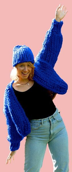 PANAPUFA 100% MERINO Chunky wolle Strickjacke