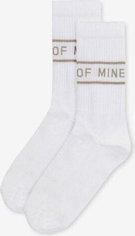 STORY OF MINE Socken mit Schriftzug aus überwiegend Bio-Baumwolle