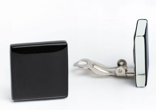 ALEXASCHA Auffällige Statement Ohrclips aus Glas | PUREFORM