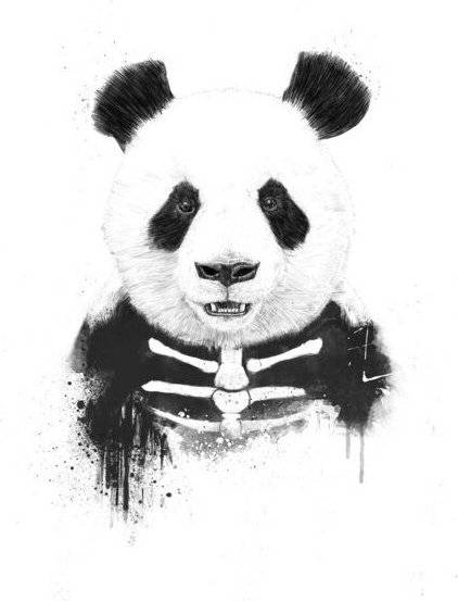 Photocircle Poster / Leinwandbild - Zombie panda