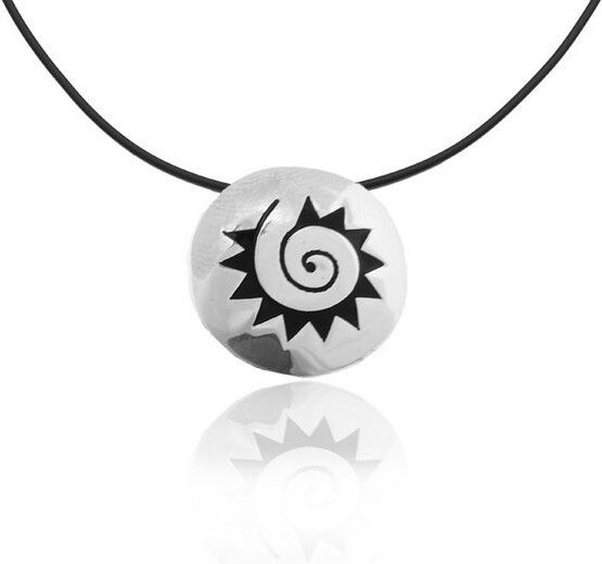 pakilia Silber Kette Azteken Sonne Fair-Trade und handmade
