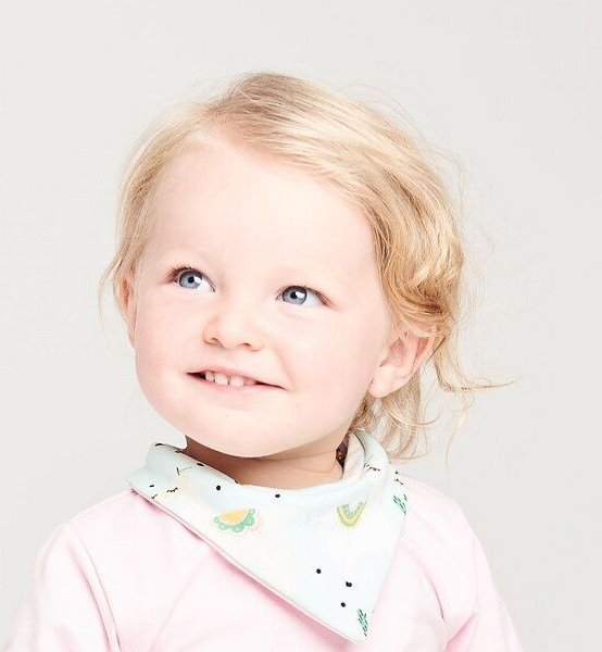 Cheeky Apple Lätzchen aus Bio-Baumwolle "Alpakas" Rosa/Türkis