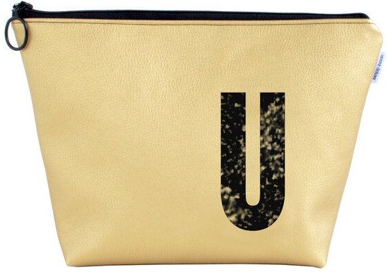 renna deluxe Kulturtasche und Kosmetiktasche personalisiert mit Monogramm GOLD