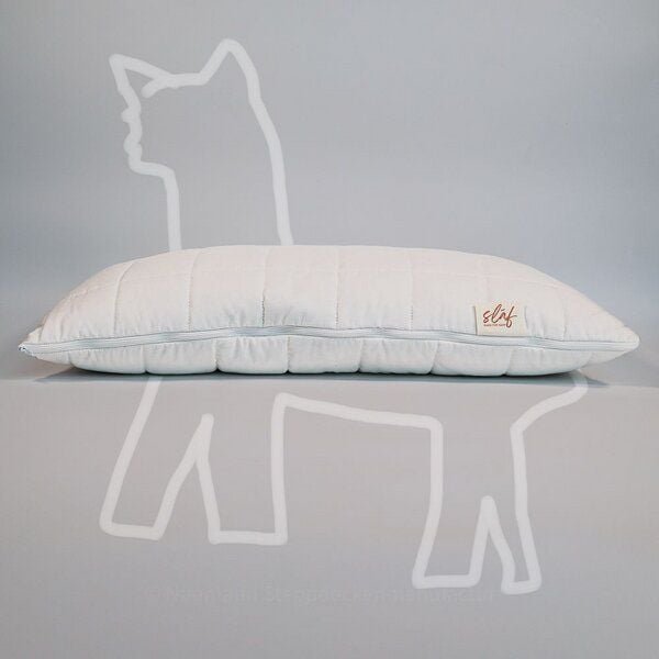 Slāf Alpaka Kopfkissen 40x80 BIO, Kissen mit kbA Steppbezug