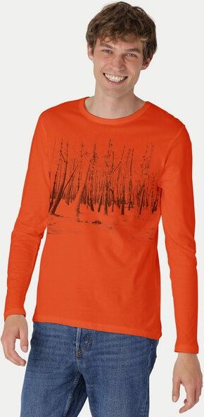 Peaces.bio - handbedruckte Biomode Herren Langarmshirt Woodland