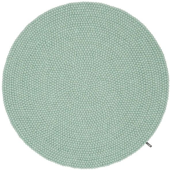 myfelt Filzkugelteppich rund, 100% Schurwolle