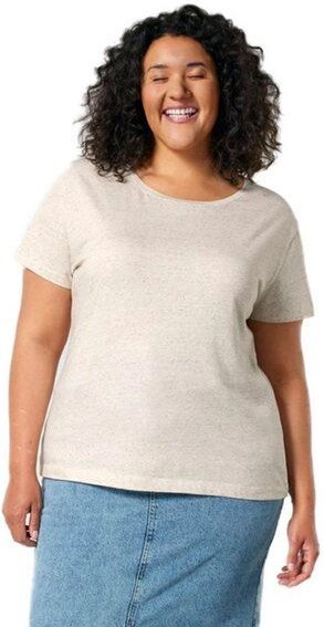 YTWOO Damen-Scoop-Neck-T-Shirt aus Bio-Baumwolle