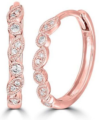 Eppi Silberne Ohrreifen mit Lab Grown Diamanten Veeti