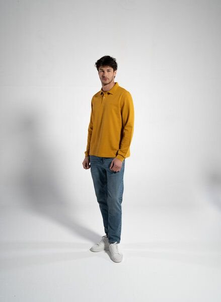 GORG Herren Langarm Poloshirt aus Bio-Baumwolle