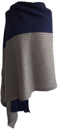 austriandesign.at RippenStola zweifärbig aus extrafeiner Merinowolle