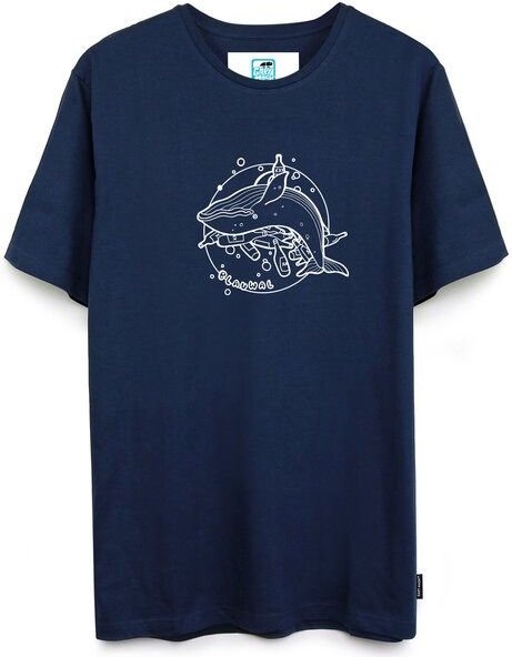 GARY MASH T-Shirt Blauwal aus Bio-Baumwolle