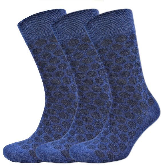 BLS Organic 3er Pack GOTS zertifiziert 98 % Bio-Baumwolle Polka Dot Pattern Herrensocken