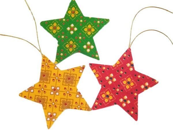 Schönes aus Indochina Weihnachten Anhänger Textil 6er-Set