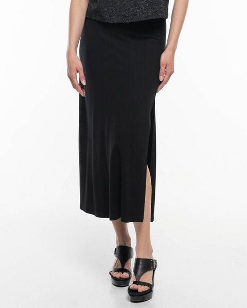 Alma & Lovis Eleganter Midi-Rock aus fließendem EcoVero | Pique Rock