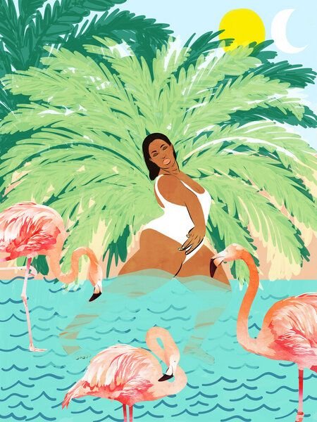 Photocircle Poster / Leinwandbild - Water Yoga