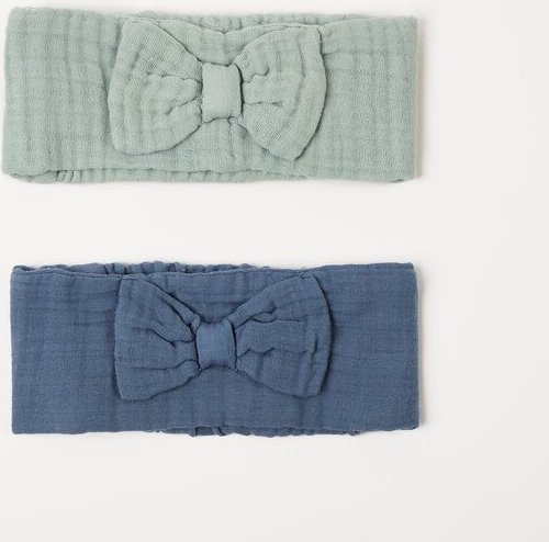 Musselin-Stirnband - 2 Stück, 'OrganicEra' aus Bio-Musselin