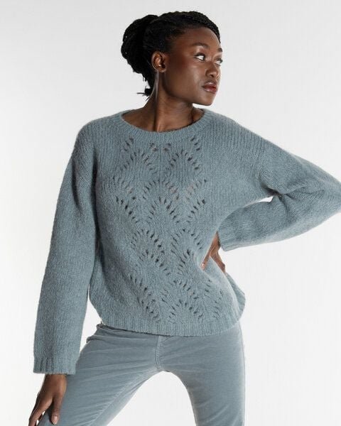 Thumbnail - Alma & Lovis Alpaka-Pullover mit apartem Ajourmuster | Ajour Pullover
